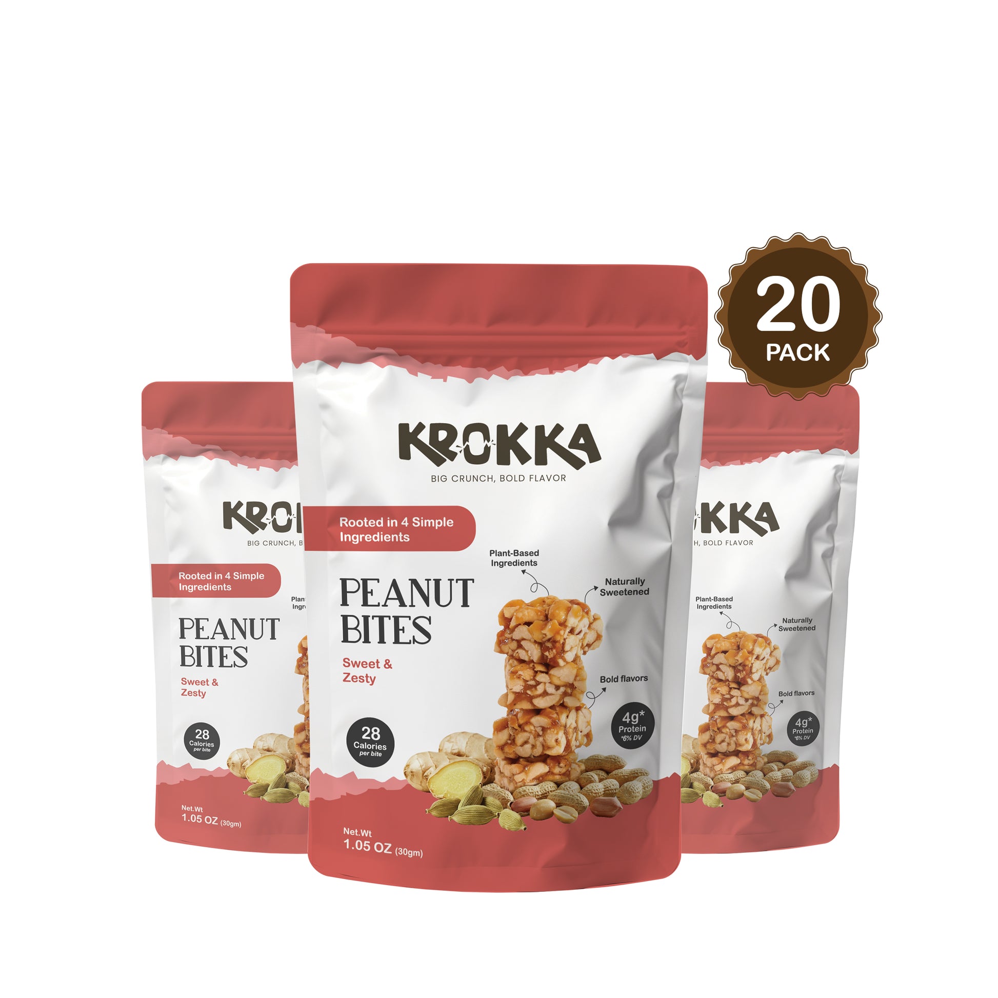 Peanut Bites - Sweet & Zesty - Krokka